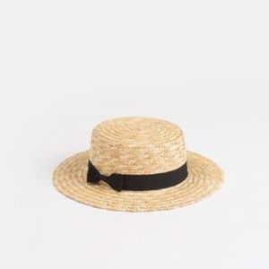 BRANDI STRAW BOATER HAT